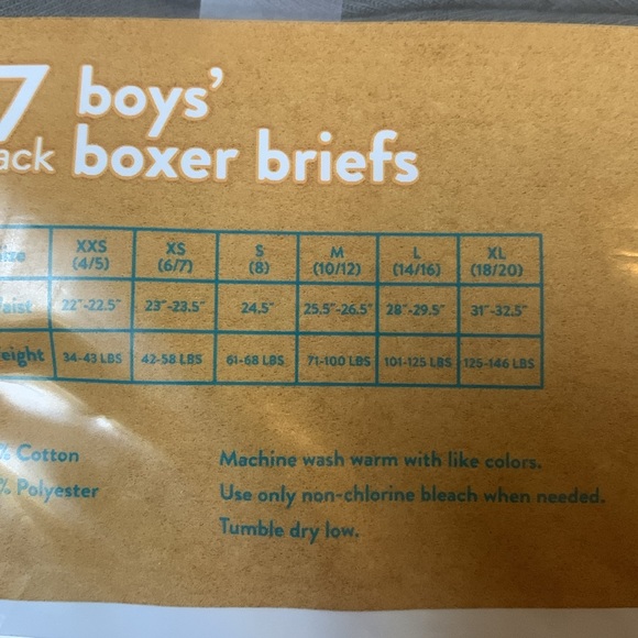NEW IN PACKAGE Thereabouts boys size 10 - 12 boxer briefs cotton polyester blend - Picture 5 of 5